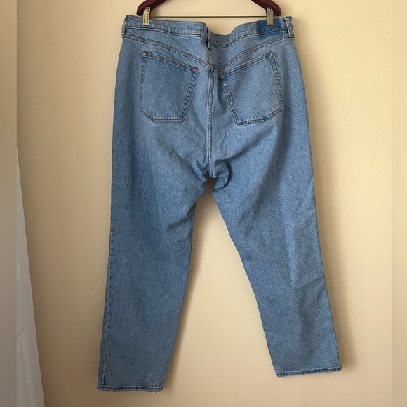 Abercrombie & Fitch Curve Love The Straight Mid Rise Jeans 35 20 Long - Picture 2 of 5